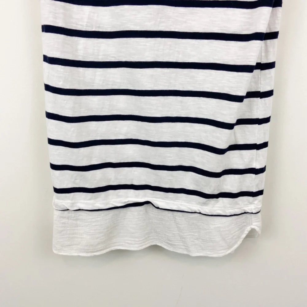 Stateside White Blue Striped Shirt Dress Sz XS - Picture 3 of 7